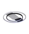 50W LED Deckenleuchte, CCT 3-in-1 - Ø50,5cm, weiß/schwarzer Rand, inkl. Fernbedienung