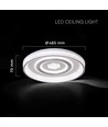 485x70mm VT-7748 Deckenlampe 48W LED - dekorativ, 3-in-1, weiß, mit IR-Fernbedienung