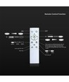 485x70mm VT-7748 Deckenlampe 48W LED - dekorativ, 3-in-1, weiß, mit IR-Fernbedienung