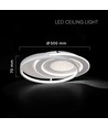 60W LED Deckenleuchte, CCT - 50x42cm, weiß, inkl. Fernbedienung, dimmbar, 4800lm