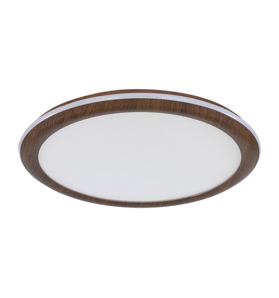36W LED Deckenleuchte im Holzdesign - Ø41cm, CCT, dimmbar mit Fernbedienung, IP20 Innenbereich
