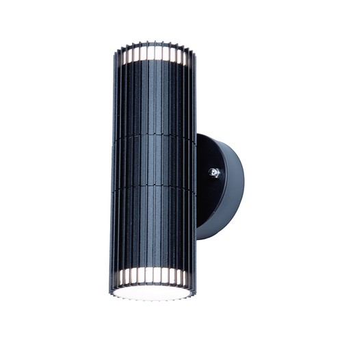 Doppel-Wandleuchte Schwarz mit Up/Down-Licht - Außenbereich