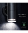 Doppel-Wandleuchte Schwarz mit Up/Down-Licht - Außenbereich