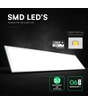 120x30 - 40W LED Panel, 110lm/W - 4000K, weißer Rahmen, Einbau/Aufbau