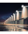 100W LED Flutlicht - 135lm/W, Samsung LED chip, IP65, schwarz, Außenbereich