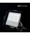 100W LED Flutlicht - 135lm/W, Samsung LED chip, IP65, schwarz, Außenbereich