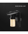 0,9W Solara LED Wandleuchte mit Solarzelle - IP54, schwarz, 120lm, 3-in-1 CCT, inkl. Fernbedienung