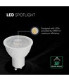 GU10 4,5W LED-Leuchtmittel - Cree Chip, weißer Kunststoff