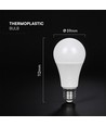 A60 VT-2112 LED 10,5W E27 - Kunststofflampe, Cree-Chip, 6500K, 6 Jahre Garantie