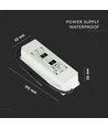 150W / 12V DC wasserdichtes Netzteil - 12.5A, IP67, Slim Design, Kunststoffgehäuse