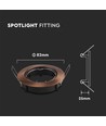 GU10 Bronze Einbaustrahler - Rund, IP20, schönes Design