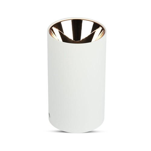VT-882 Lampe GU10 - rund, weiß, roségold