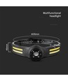 3W+5W wiederaufladbare LED Stirnlampe - 470lm, 230° Weitwinkel, IP44, inkl. Batterie