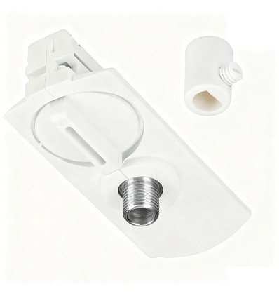 Lampensockel für 1-Phasen-Schienen - Weiß, 1F2W