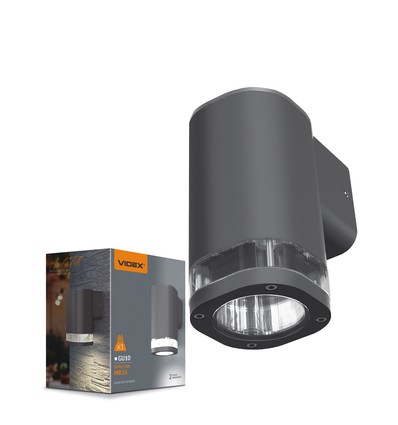 GU10 Wandleuchte - IP54 Außenbereich, grau, Aluminium, ohne Leuchtmittel