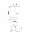 GU10 Wandleuchte - IP54 Außenbereich, grau, Aluminium, ohne Leuchtmittel