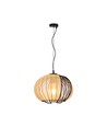 E27 Designer Pendelleuchte - Ø40cm, Mattschwarz und Beige, ohne Leuchtmittel