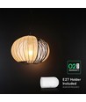 E27 Designer Pendelleuchte - Ø40cm, Mattschwarz und Beige, ohne Leuchtmittel