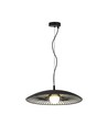 G9 Designer Pendelleuchte - Schwarz/weiß, Metall und Glas, Ø45cm, höhenverstellbar bis 1,5m, ohne Leuchtmittel