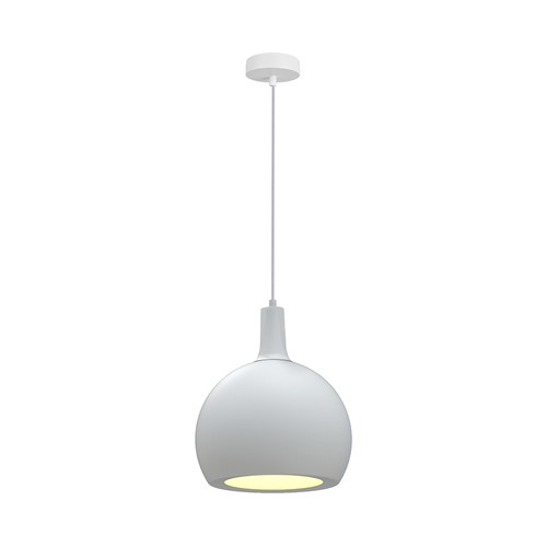 E27 Designer Pendelleuchte, Ø28cm - Keramik und Metall, weiß, ohne Leuchtmittel