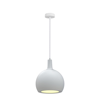 E27 Designer Pendelleuchte, Ø28cm - Keramik und Metall, weiß, ohne Leuchtmittel
