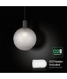 E27 Designer Pendelaufhängung - D100*H25mm, mattschwarz, ohne Leuchtmittel