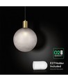 E27 Designer Pendelaufhängung - Ø10cm, Messing gebürstet und Rauchglas, ohne Leuchtmittel