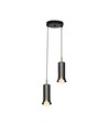 2x5W LED Designer Pendelleuchte - Ø15cm, 3000K, Sandy Black