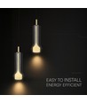 2x5W LED Designer Pendelleuchte - Ø15cm, 3000K, Sandy Black