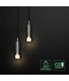 2x5W LED Designer Pendelleuchte - Ø15cm, 3000K, Sandy Black