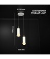 2x5W LED Designer Pendelleuchte - Ø15cm, 3000K, inkl. Leuchtmittel