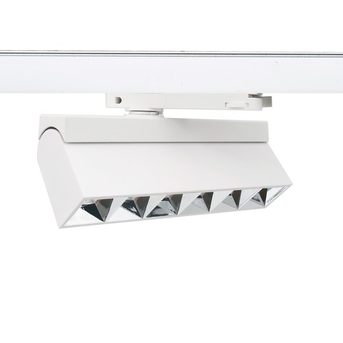 36W 3-Phasen RA92 LED-Stromschienenstrahler - 23,5 cm, Weiß, verstellbar