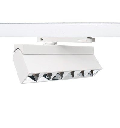 36W 3-Phasen RA92 LED-Stromschienenstrahler - 23,5 cm, Weiß, verstellbar