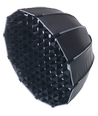 Softbox mit Raster, Ø65cm - Für 200W/300W Fluter, schwarz