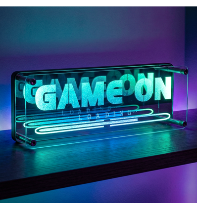 RGB Game On Neon Schild - Infinity Mirror Effekt, Bluetooth, App-Steuerung