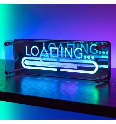 RGB LOADING Neon Schild - Infinity Mirror Effekt, Bluetooth, App-Steuerung