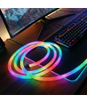 5m RGBIC Neon Flex Schlauch - USB, geflochtenes Seil, Bluetooth App, Fernbedienung, Komplettset