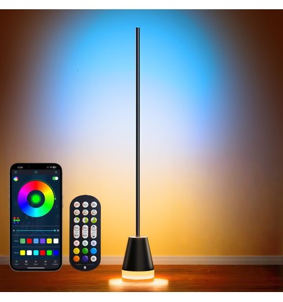 145cm RGBIC+CCT Stehlampe für Ecken - Bluetooth, App-Steuerung, Fernbedienung, 11W