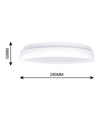 24/18/13W LED CCT Deckenleuchte - Ø28cm, Höhe: 5cm, IP54, weißer Rand, inkl. Leuchtmittel