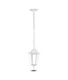 E27 Hänge-Gartenlampe im Retro-Design, Weiß - IP44 Außen, Aluminium, ohne Leuchtmittel