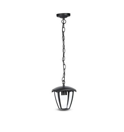 E27 Gartenlampe aus Aluminium - IP44 Außen, Schwarz, 74cm hoch, ohne Leuchtmittel