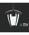 E27 Gartenlampe aus Aluminium - IP44 Außen, Schwarz, 74cm hoch, ohne Leuchtmittel
