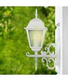 E27 Wandleuchte Large - Mattweiß, Aluminium und Glas, 44,5cm hoch, ohne Leuchtmittel