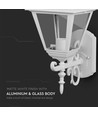 E27 Wandleuchte Large - Mattweiß, Aluminium und Glas, 44,5cm hoch, ohne Leuchtmittel