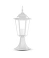 40cm weiße Gartenlampe, E27 - Mattweiß, IP44, Aluminium, ohne Leuchtmittel