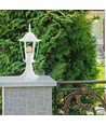 40cm weiße Gartenlampe, E27 - Mattweiß, IP44, Aluminium, ohne Leuchtmittel