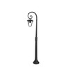 E27 Gartenleuchte auf Mast - Schwarz, IP44 Außen, Aluminium, Höhe: 136,5 cm, ohne Leuchtmittel
