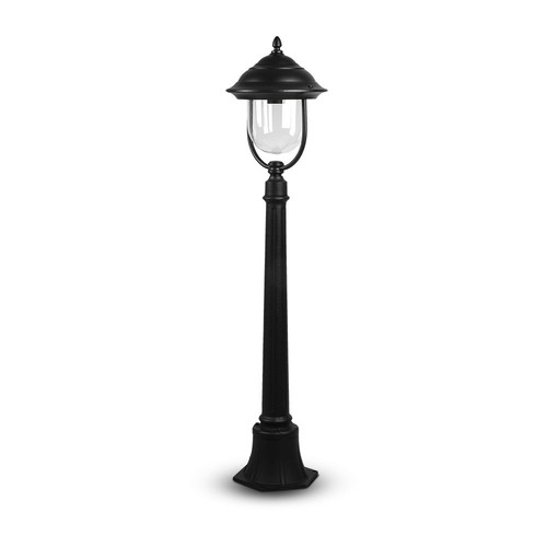 1,1m Gartenleuchte für E27 - Schwarz, IP44, Aluminium, 111cm Höhe, ohne Leuchtmittel