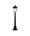 1,1m Gartenleuchte für E27 - Schwarz, IP44, Aluminium, 111cm Höhe, ohne Leuchtmittel