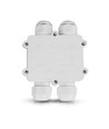 Wasserdichte 4-Wege Verteilerdose, IP68 - Weiß, 4-Pin, 24A, 450V, UV-beständig, 0,5-4mm²